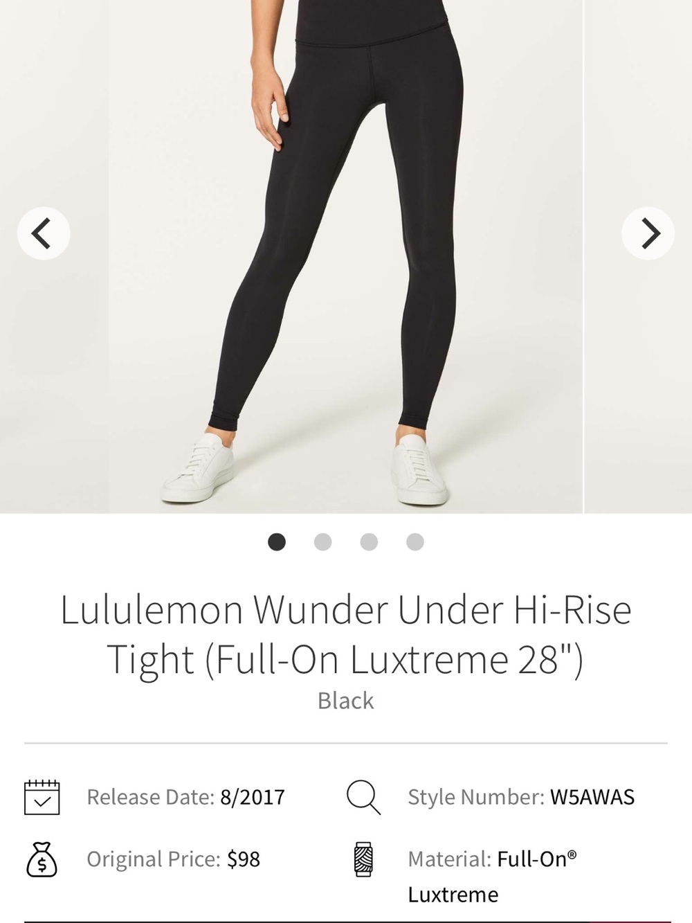 Lululemon Wunder Under Hi-Rise Tight - Full On Luxtreme 28”